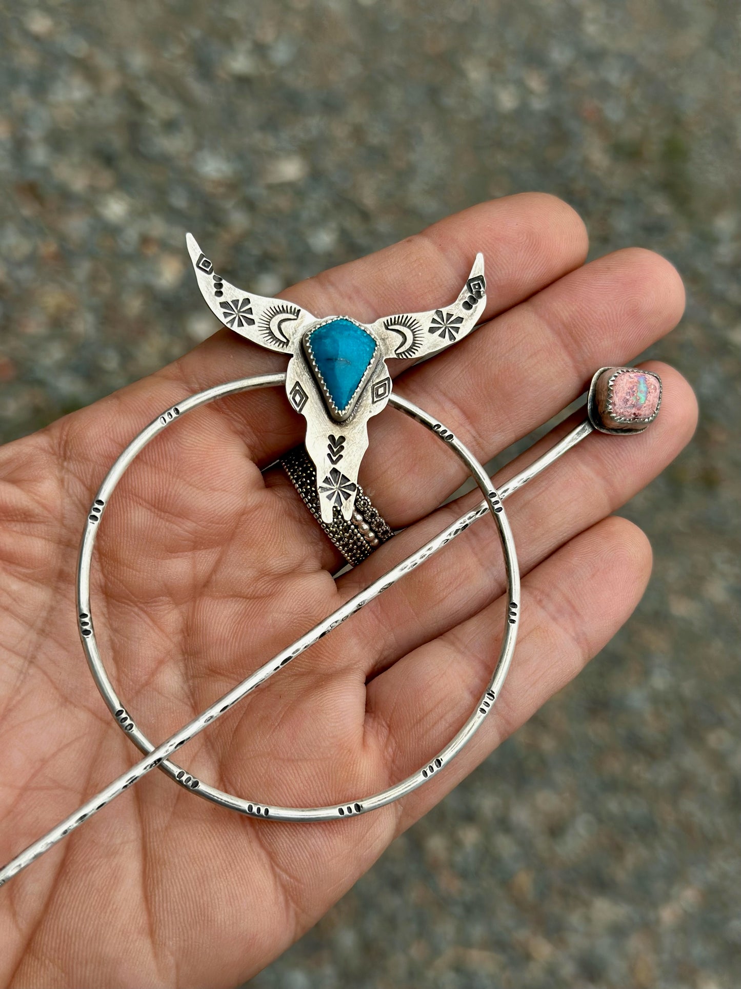 KINGMAN TURQUOISE HAIR FORK